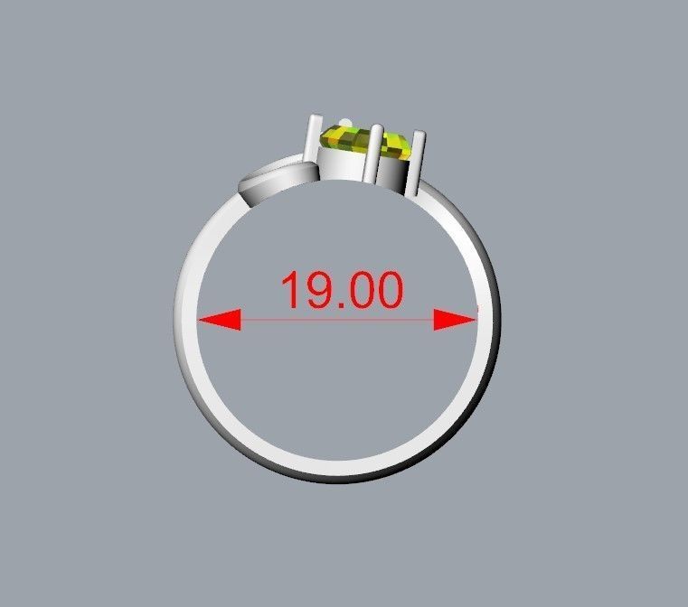 Women ring with gems 3dm stl 3D print model_13