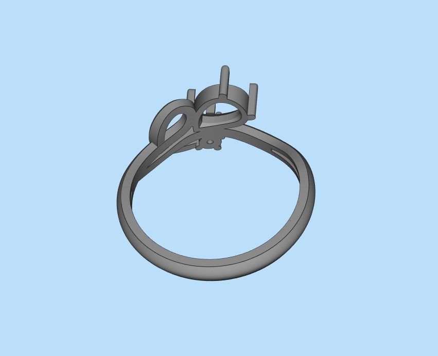 Women ring with gems 3dm stl 3D print model_35