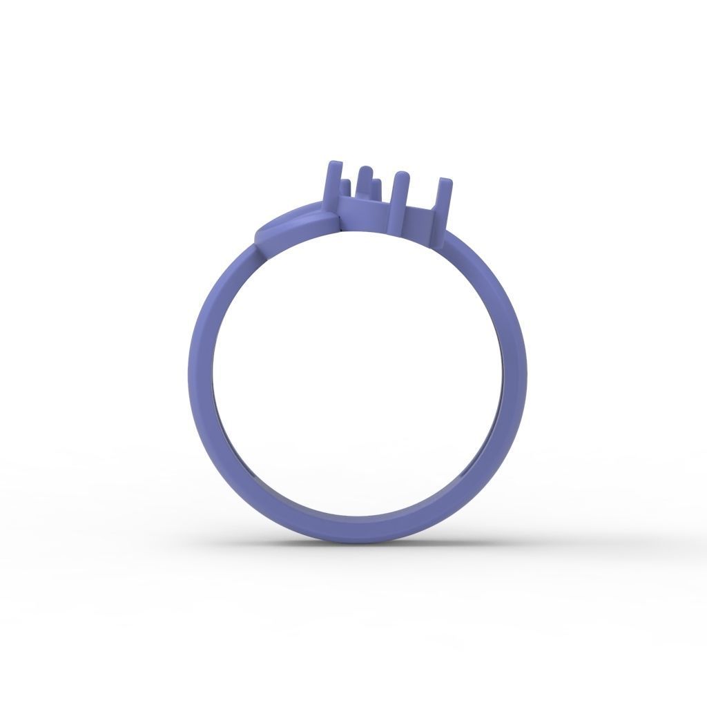 Women ring with gems 3dm stl 3D print model_23