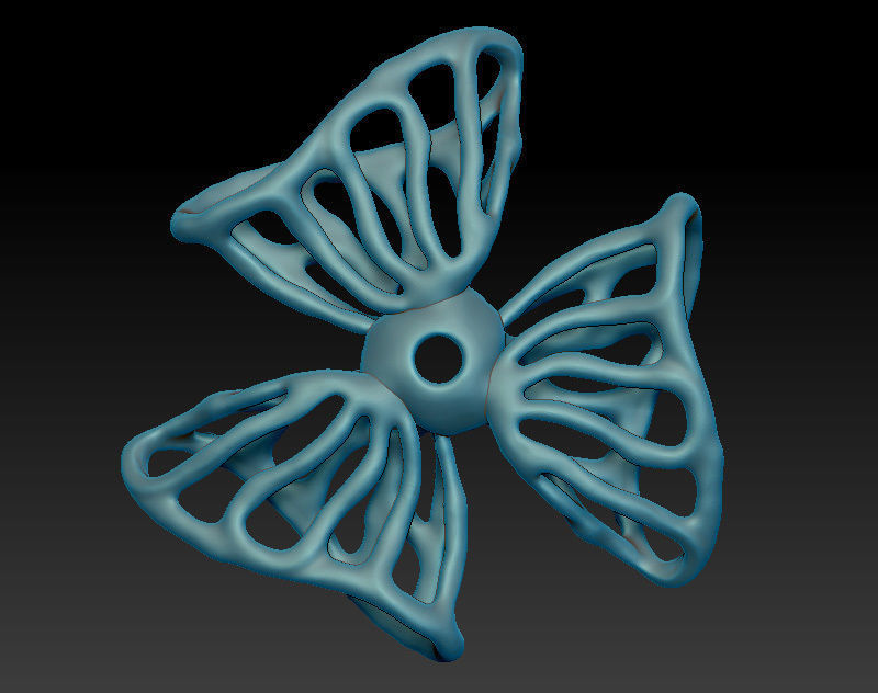 Download miniature pendant model - openwork pattern - one stone 3D print model_6