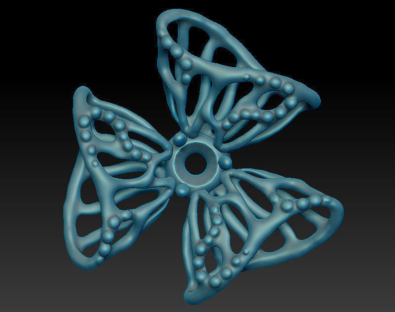 Download miniature pendant model - openwork pattern - one stone 3D print model_5