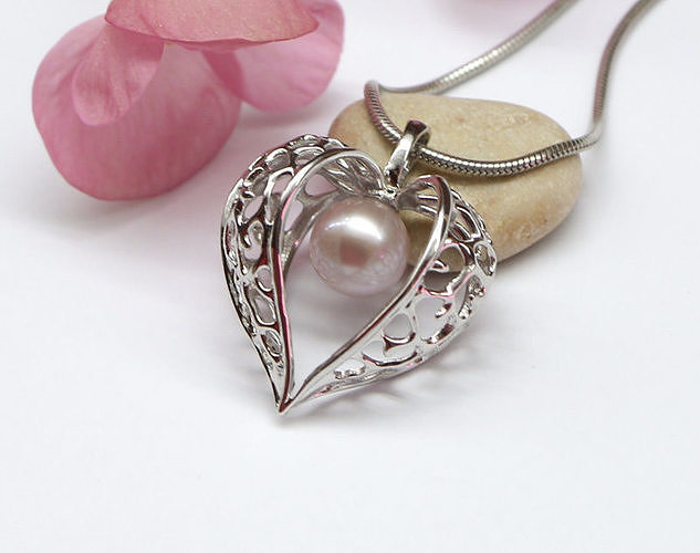 Physalis pendant model with opework pattern and a pearl 3D print model