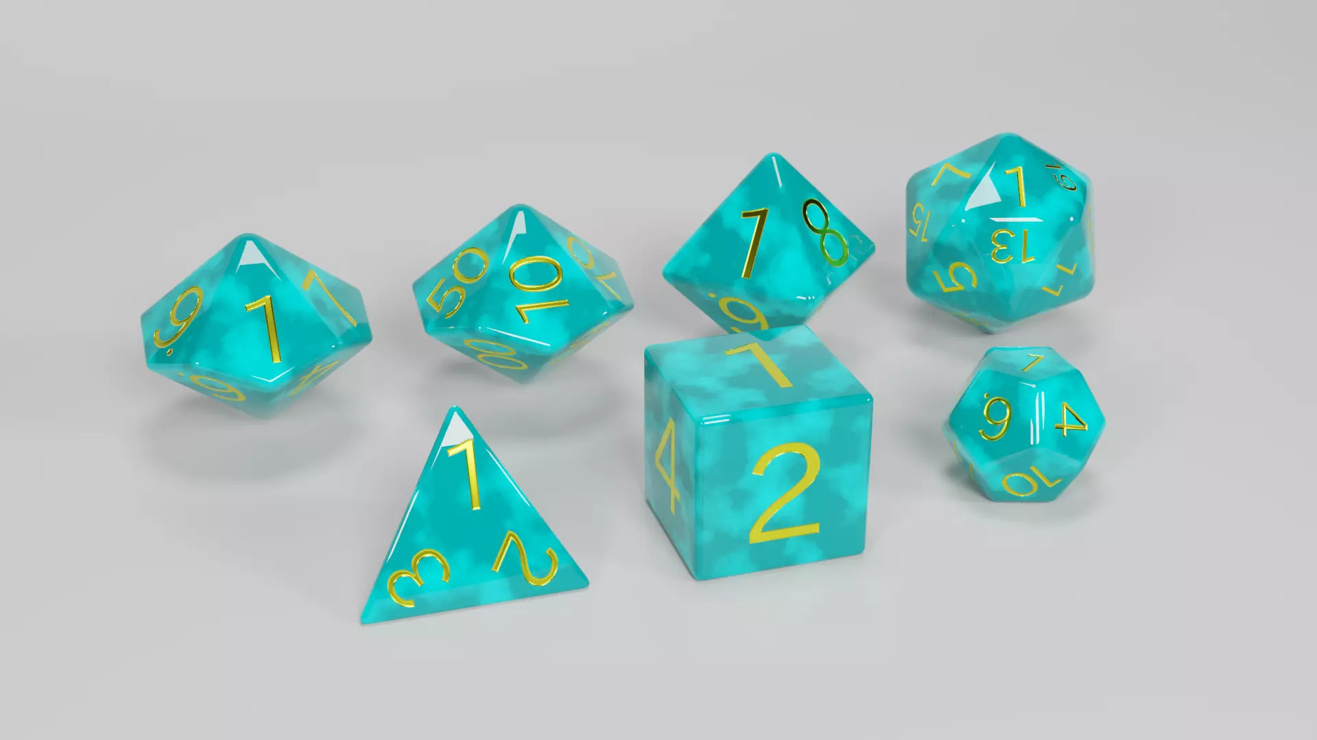 Dice Set 3D model