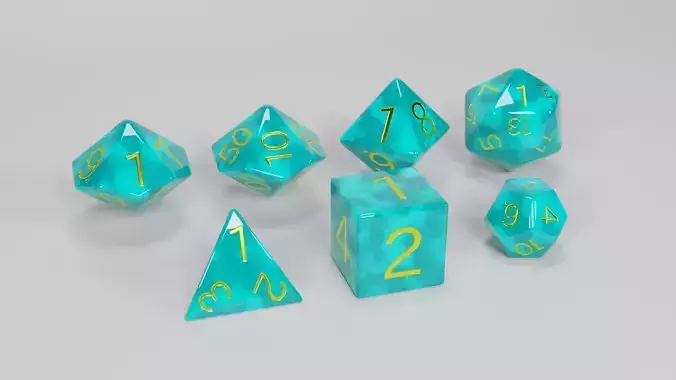 Dice Set 3D model