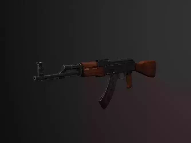 AK-47 Gun Realistic 3D Model rig