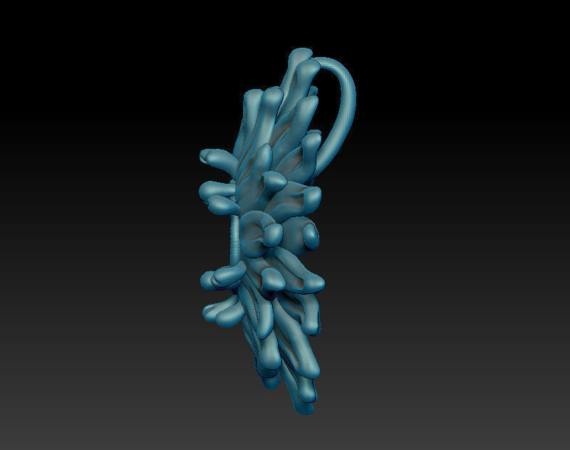 Flower pendant 3D model for downloading 3D print model_7