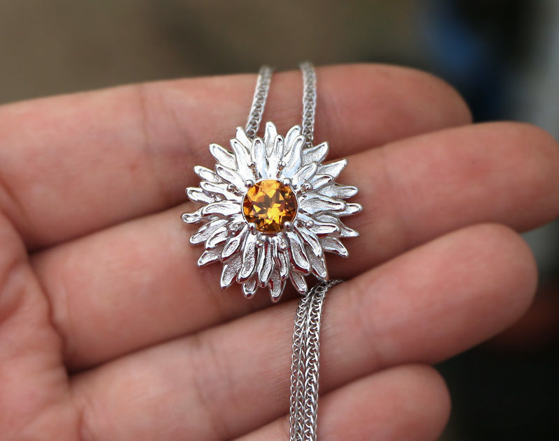 Flower pendant 3D model for downloading 3D print model_2