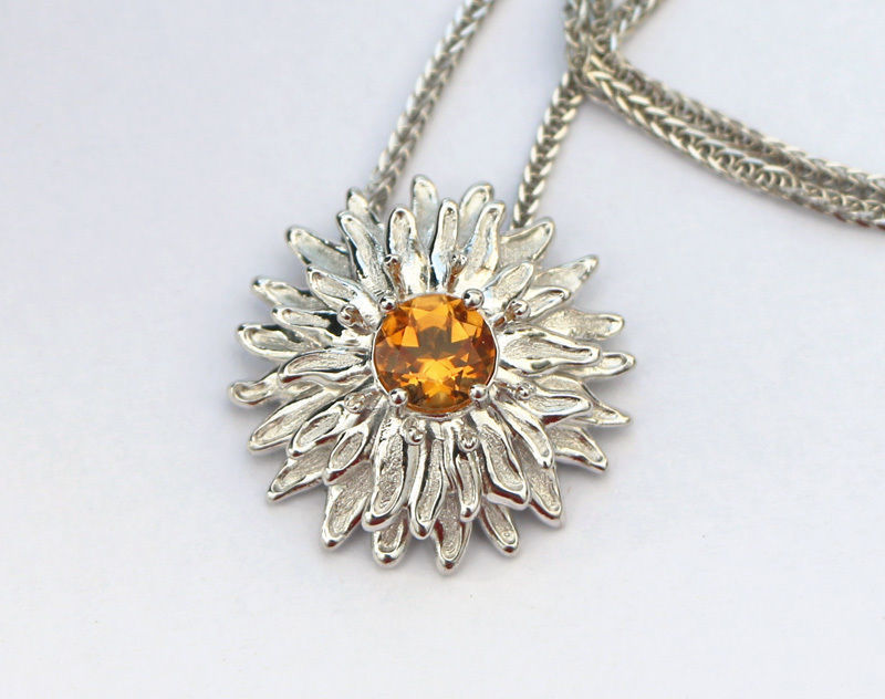 Flower pendant 3D model for downloading 3D print model_1