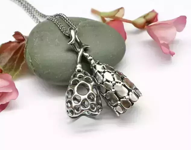 Pendant 3D model with openwork pattern