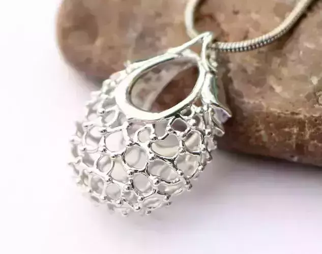 Jewelry pendant necklace 3d model - openwork pattern
