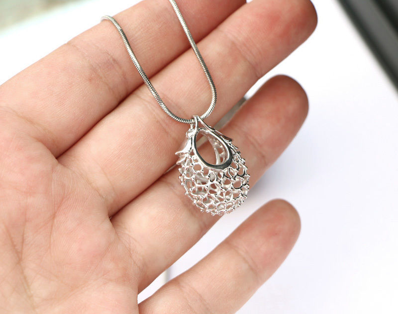 Jewelry pendant necklace 3d model - openwork pattern 3D print model_4