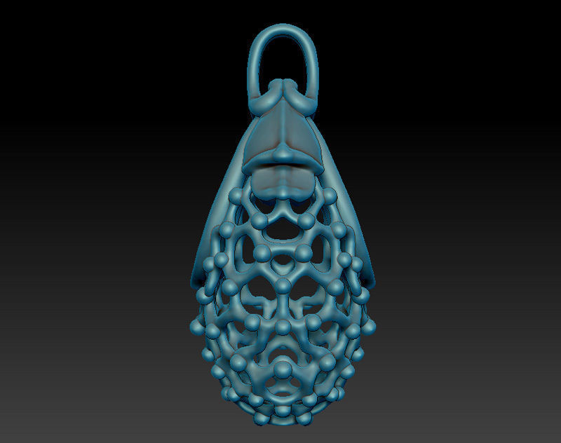 Jewelry pendant necklace 3d model - openwork pattern 3D print model_7