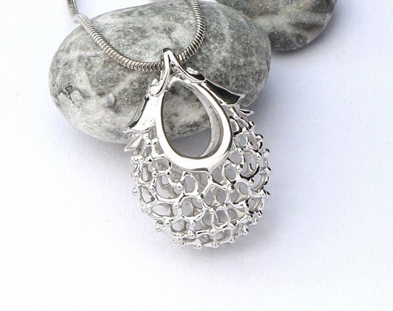 Jewelry pendant necklace 3d model - openwork pattern 3D print model_2