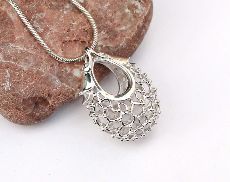 Jewelry pendant necklace 3d model - openwork pattern 3D print model_1