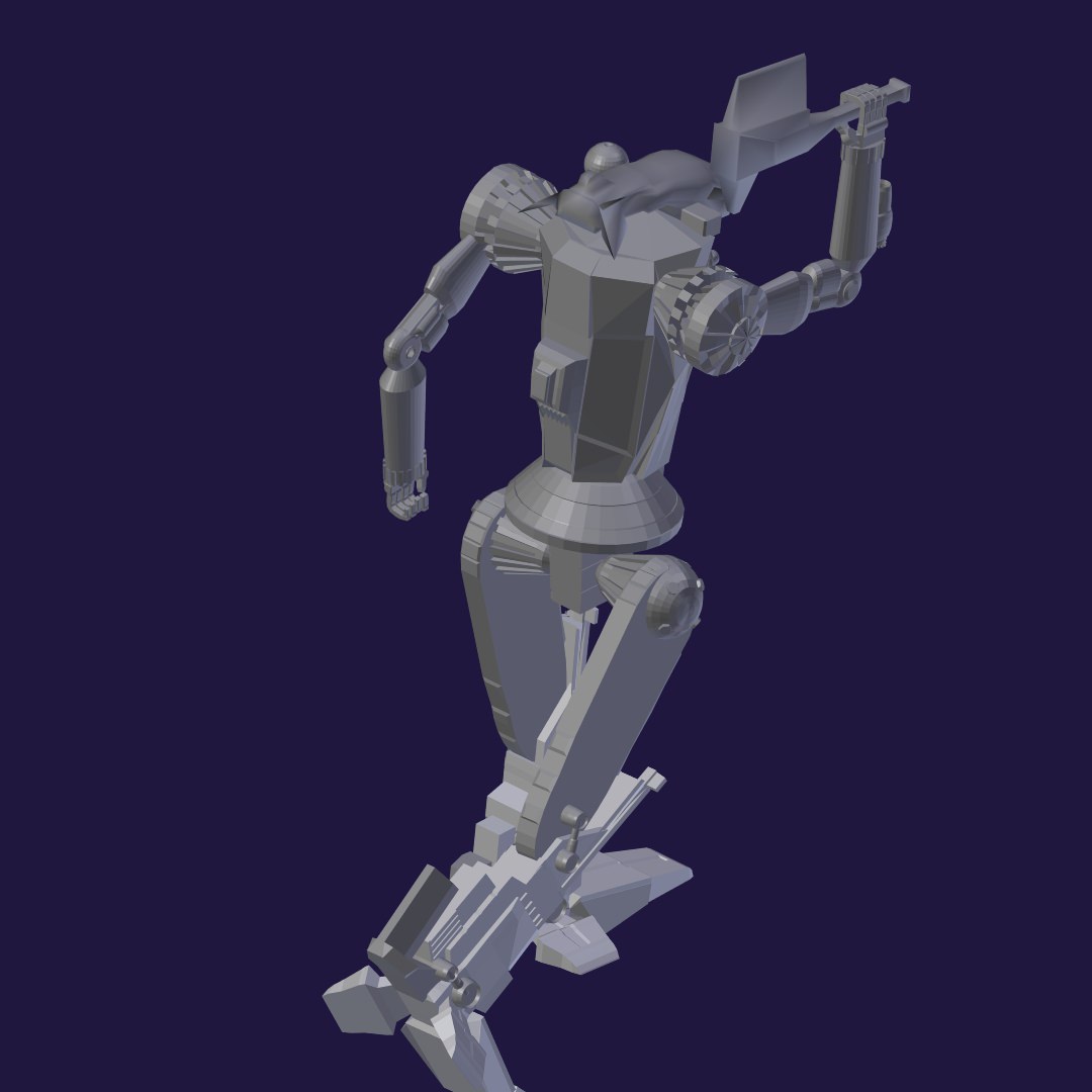 Hatchetman robot Free 3D model_4