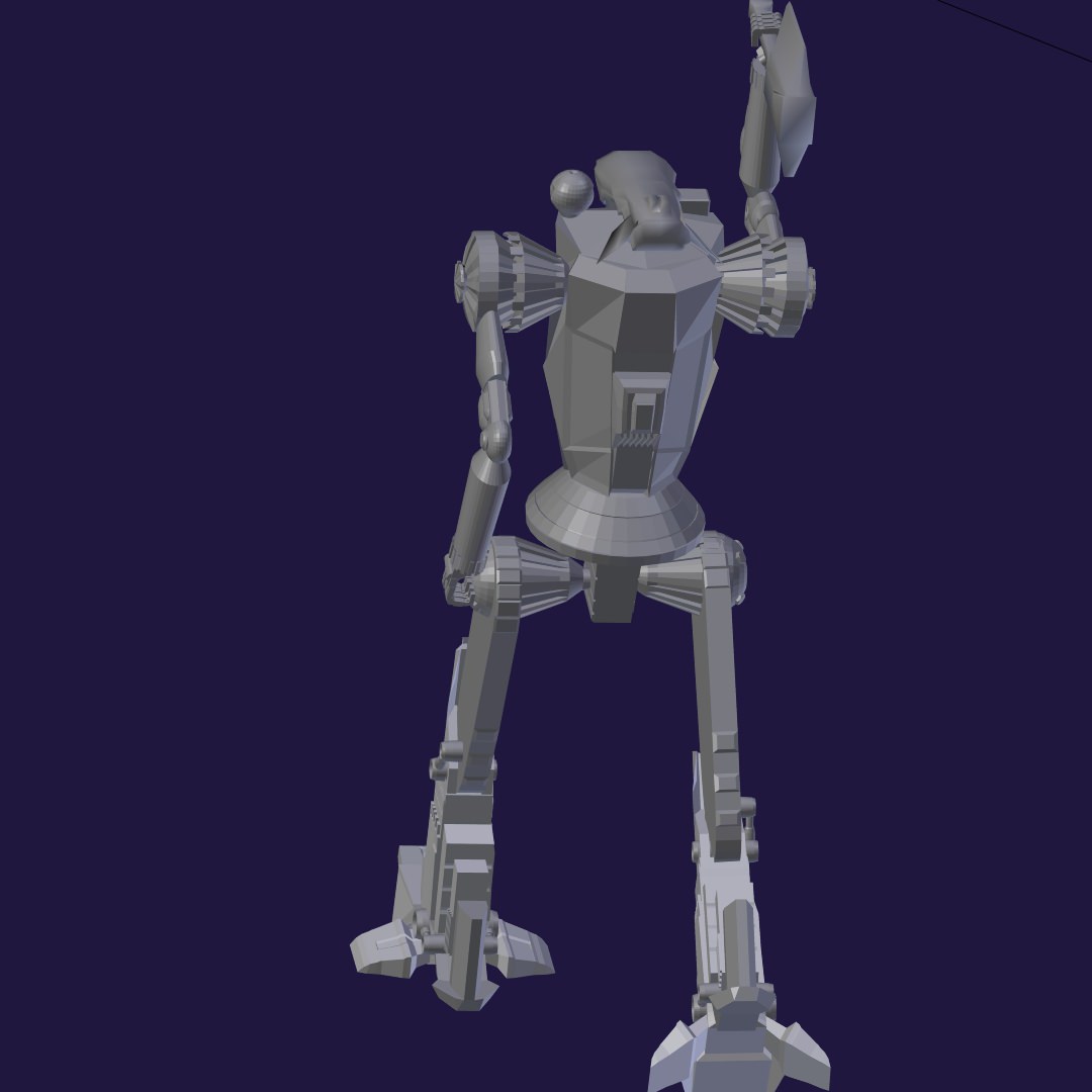 Hatchetman robot Free 3D model_2