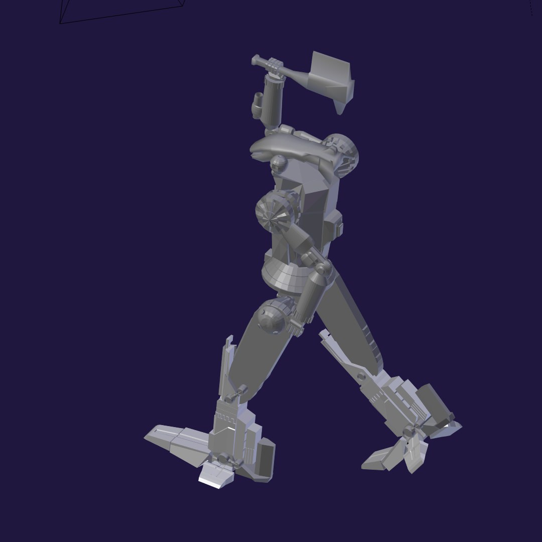 Hatchetman robot Free 3D model_3