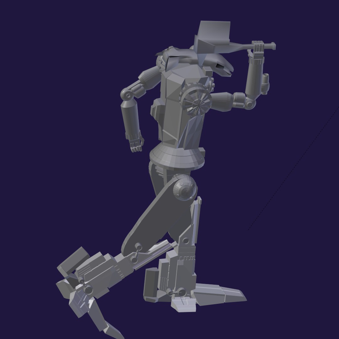 Hatchetman robot Free 3D model_6