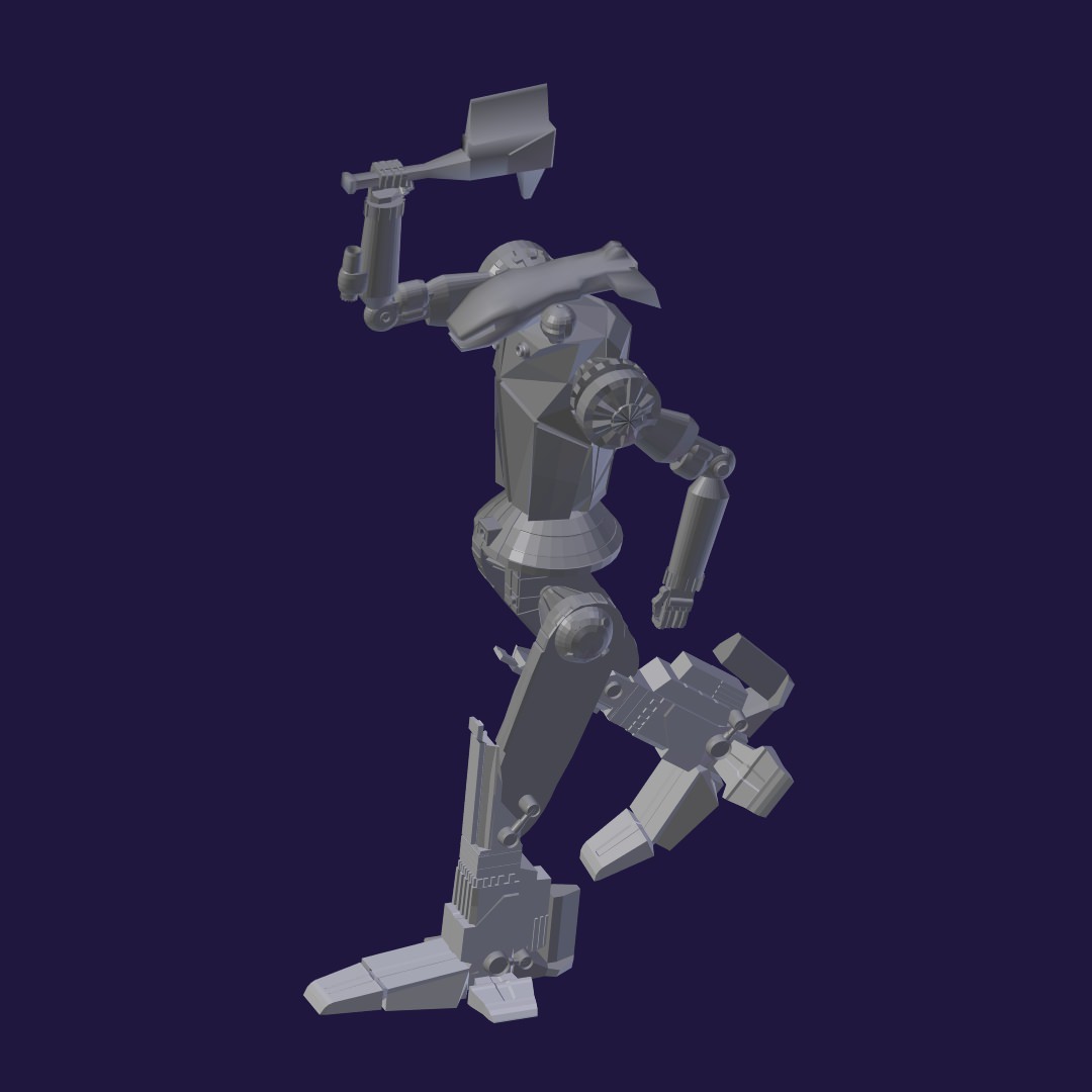 Hatchetman robot Free 3D model_1