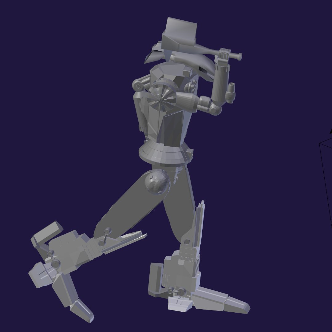 Hatchetman robot Free 3D model_7