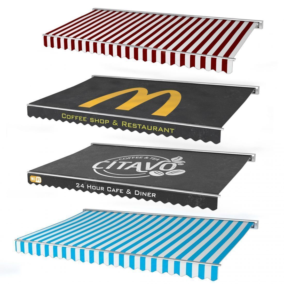Awning collection  3D model_1