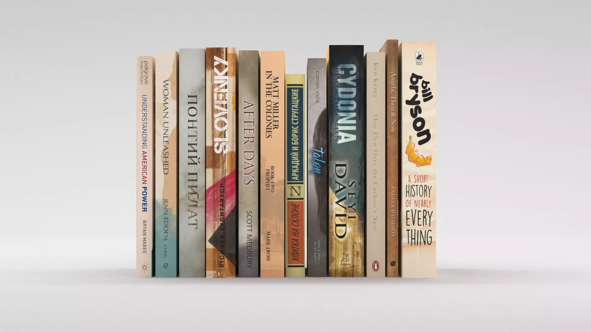 12 hardcover beige books Free 3D model_0