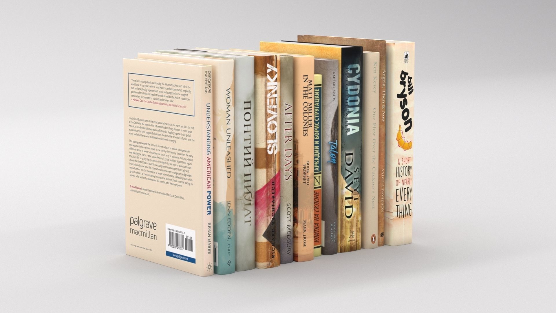 12 hardcover beige books Free 3D model_2