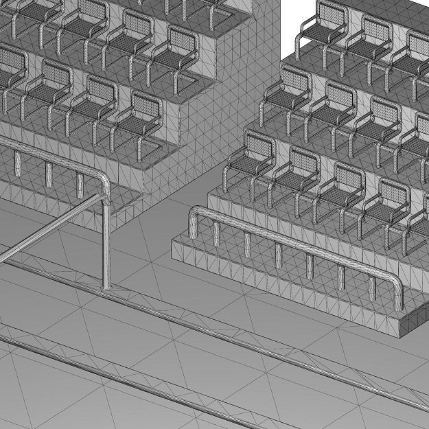 Stylish Tennis Stadium 3D model_7