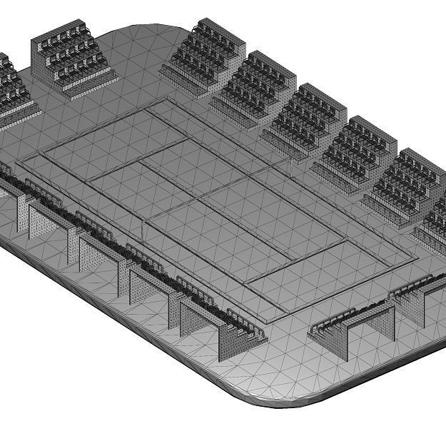 Stylish Tennis Stadium 3D model_3