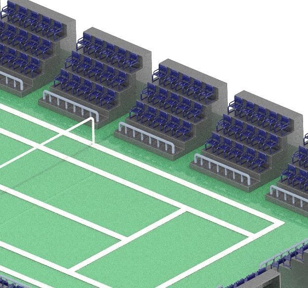 Stylish Tennis Stadium 3D model_2