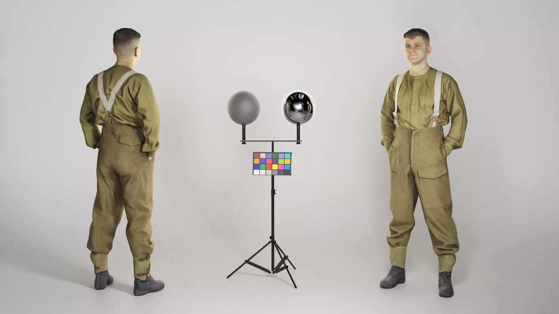 British infantryman character from WW2 266 Low-poly 3D model