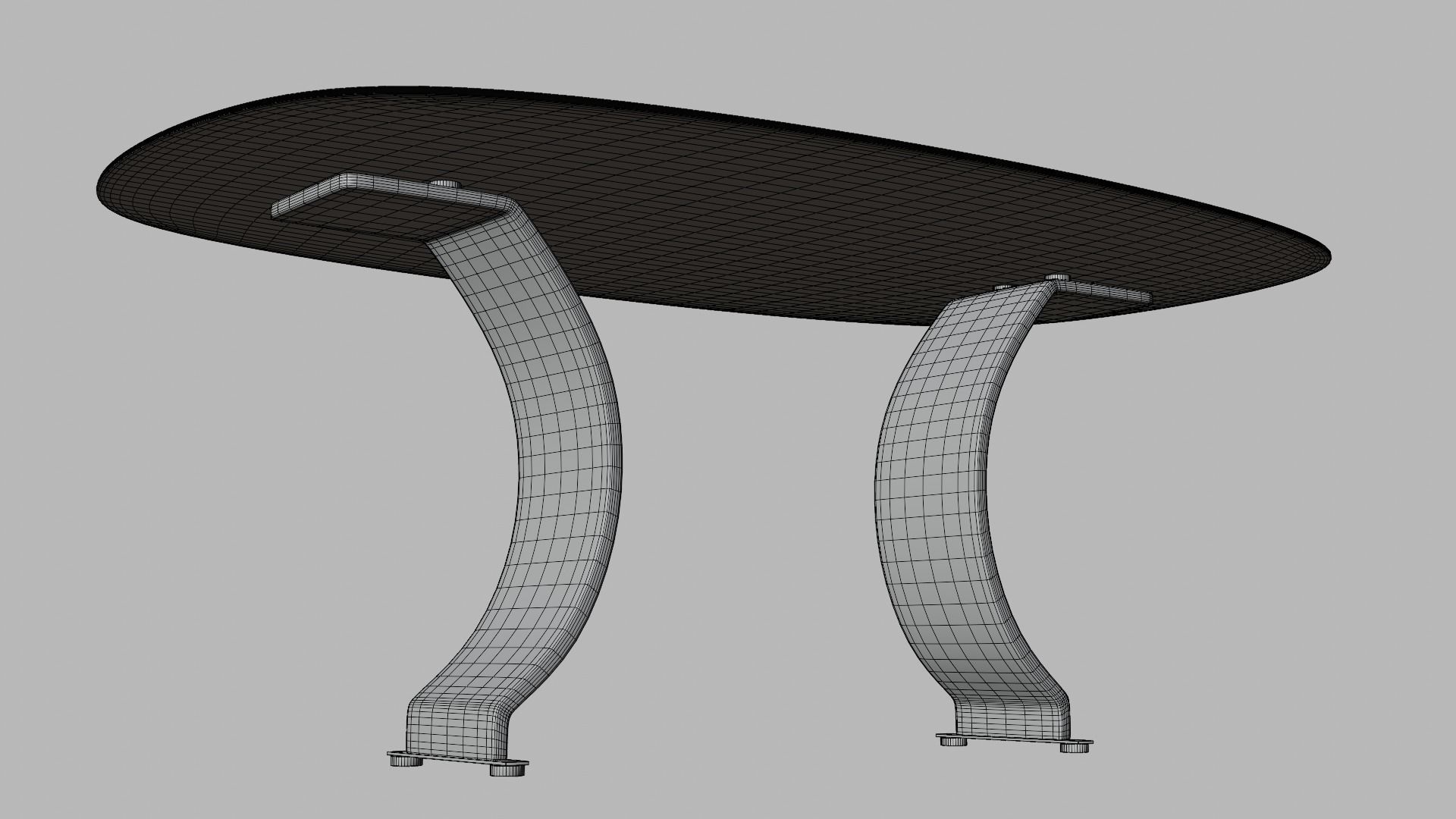 Glass Dinner Table 3D model_6