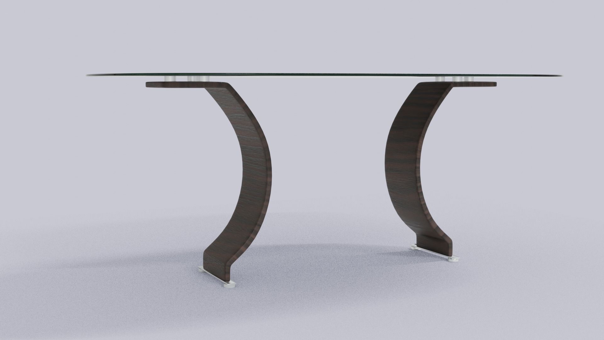 Glass Dinner Table 3D model_2