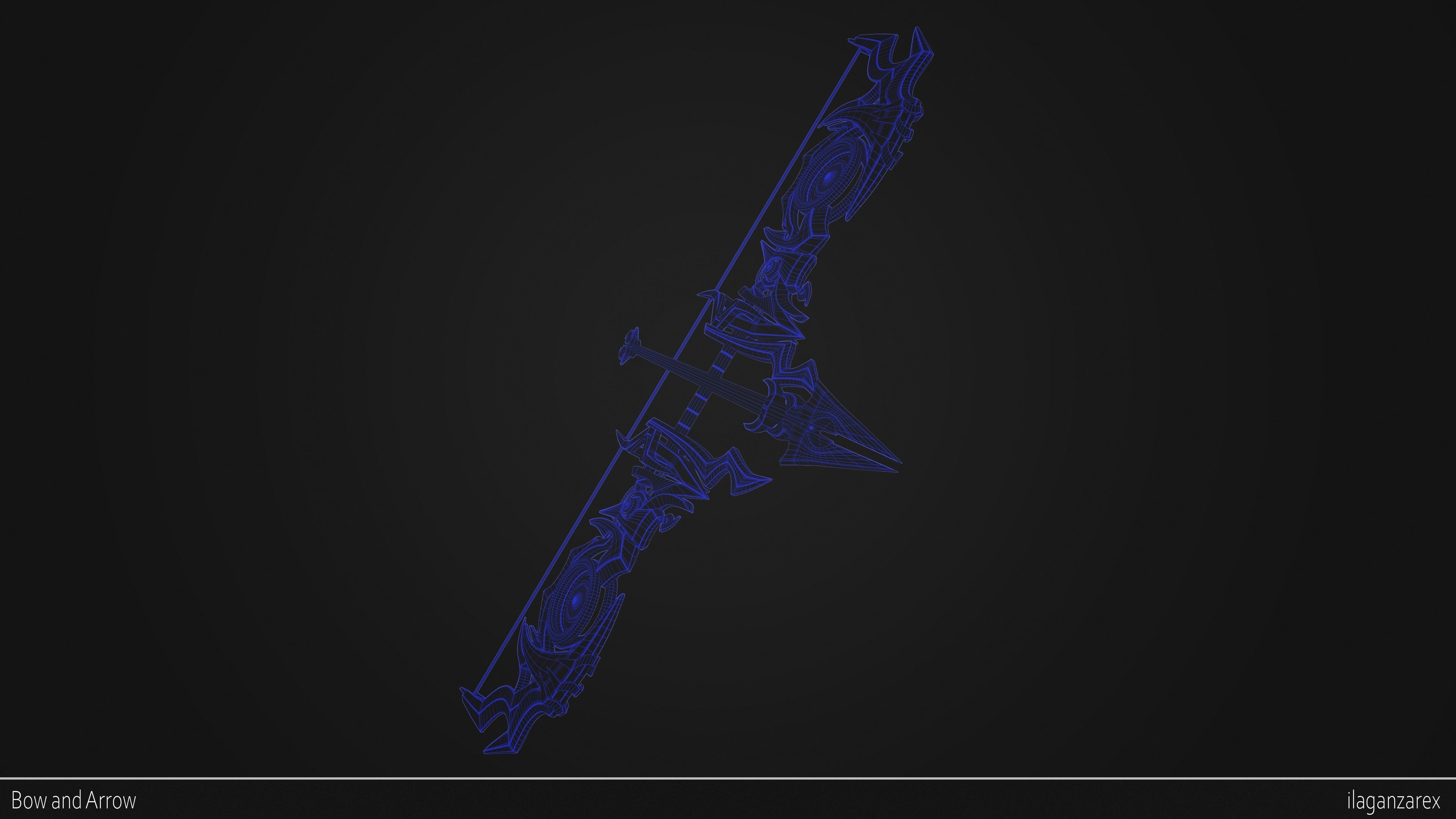 Bow and Arrow 3D model_14