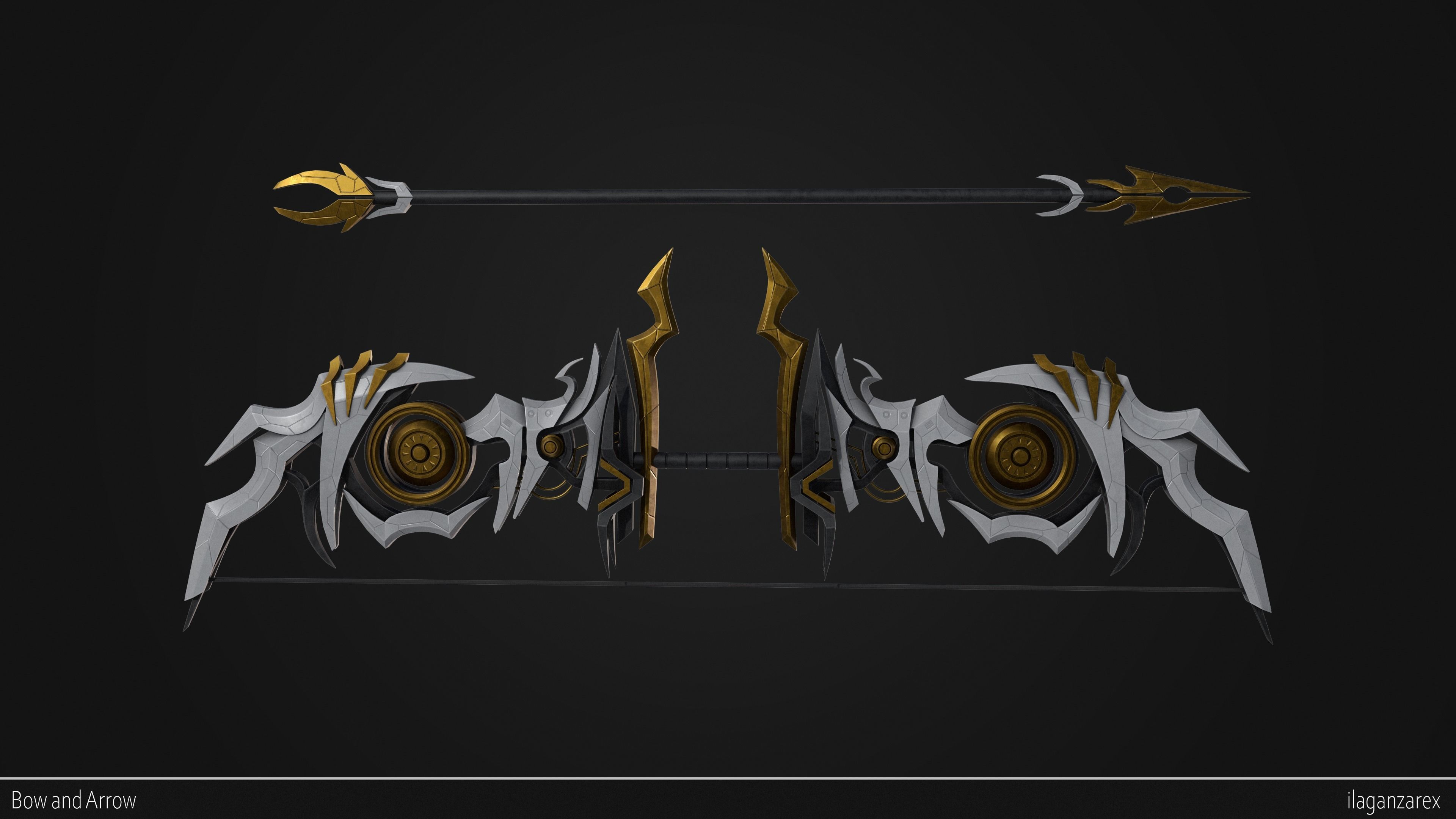 Bow and Arrow 3D model_4