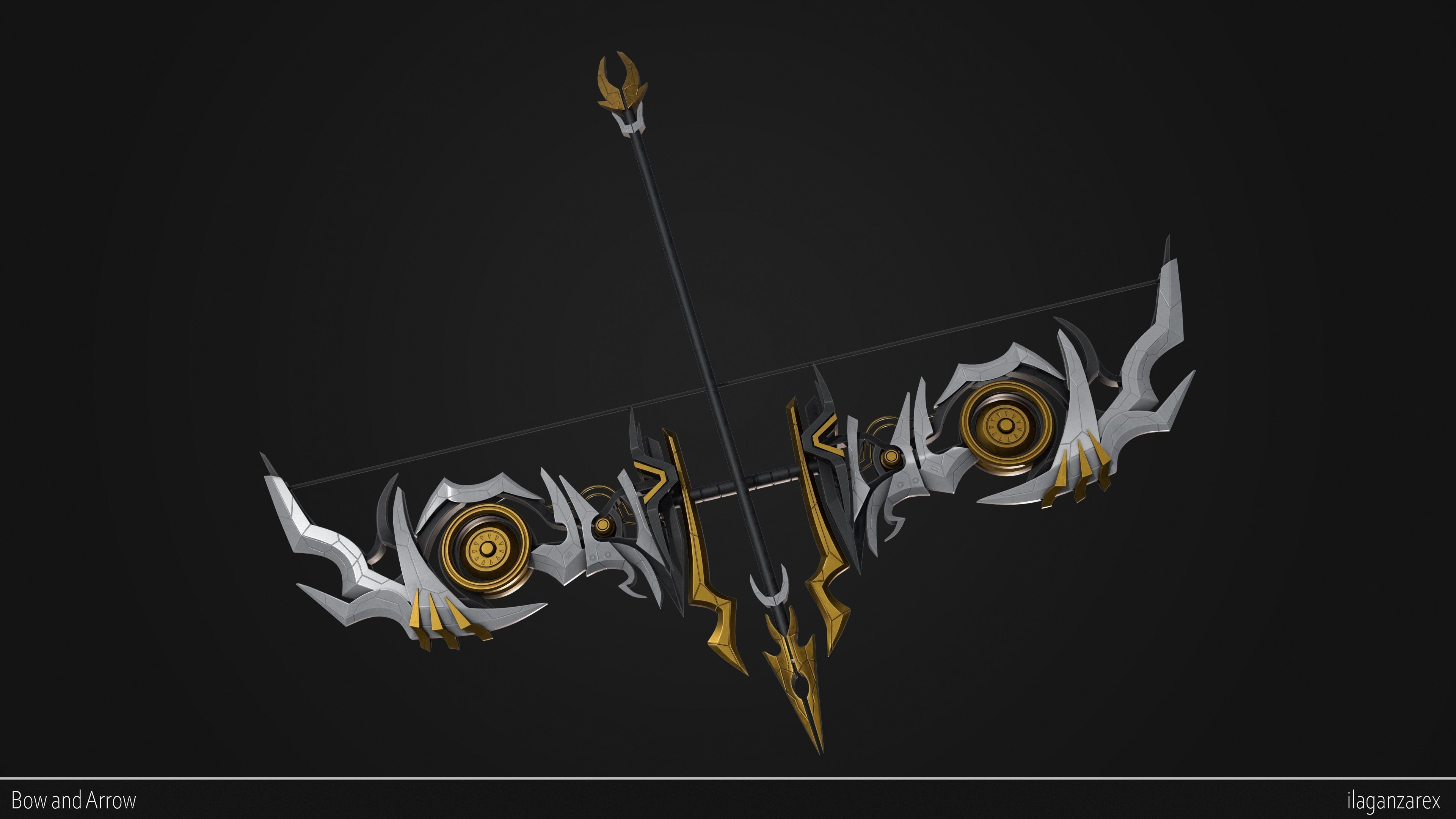Bow and Arrow 3D model_6