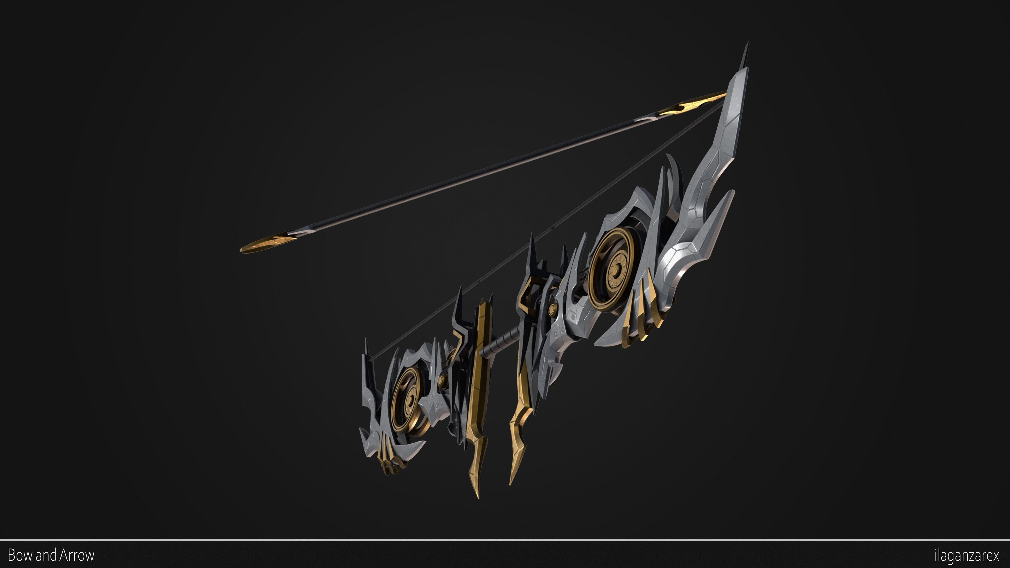 Bow and Arrow 3D model_1