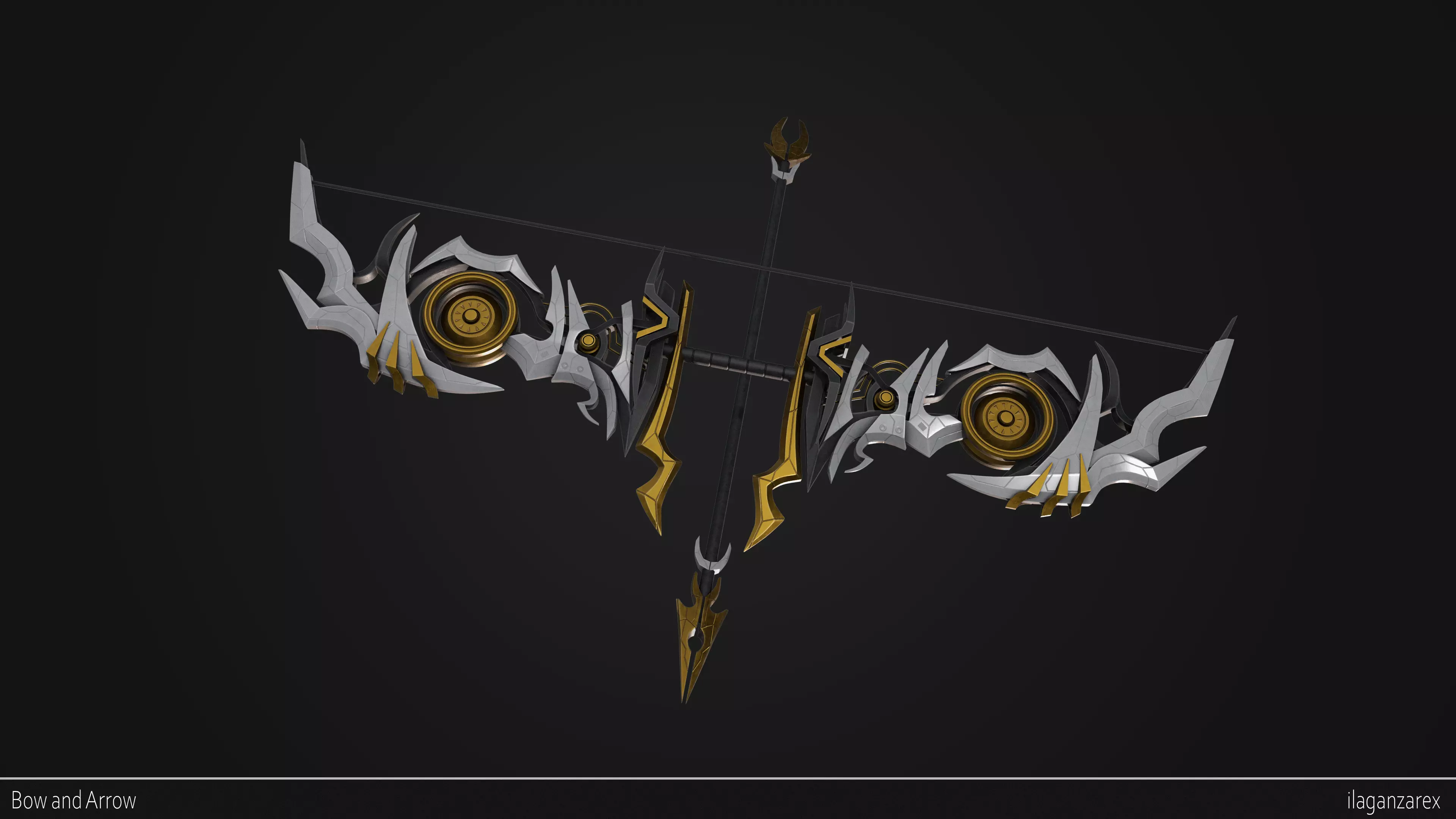 Bow and Arrow 3D model_0
