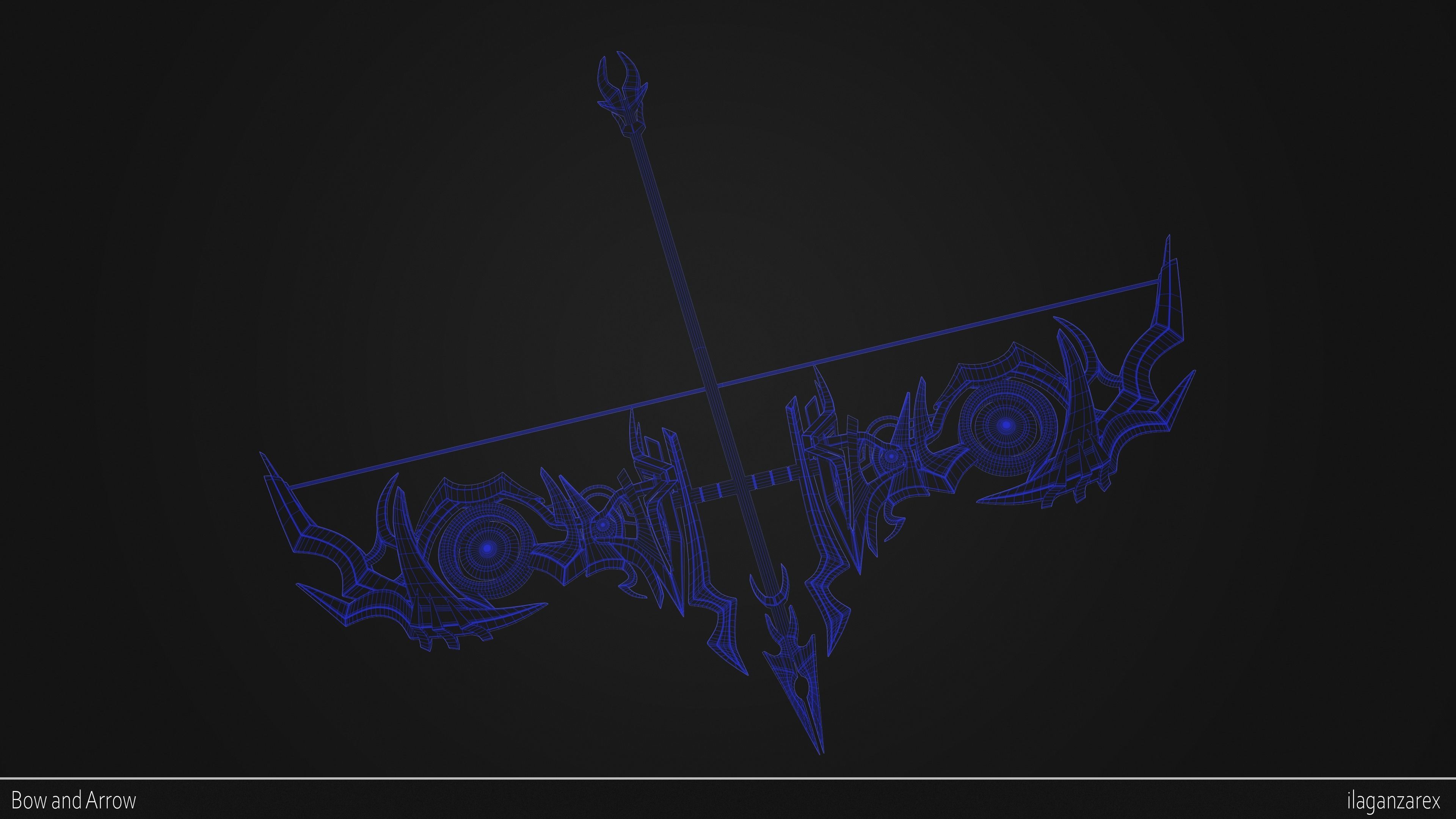 Bow and Arrow 3D model_13