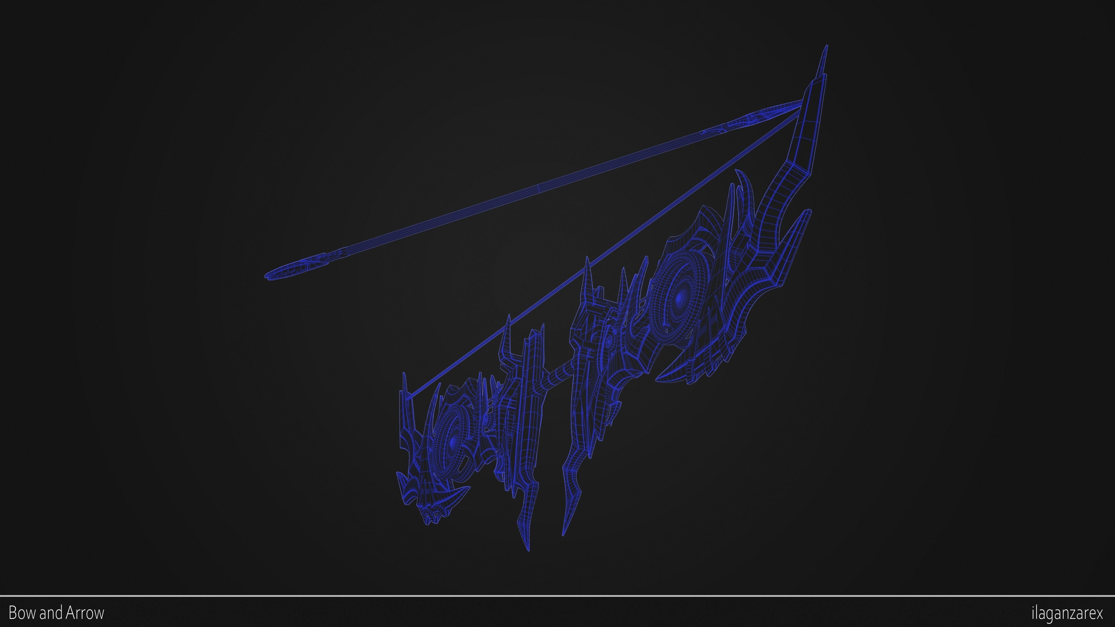 Bow and Arrow 3D model_12
