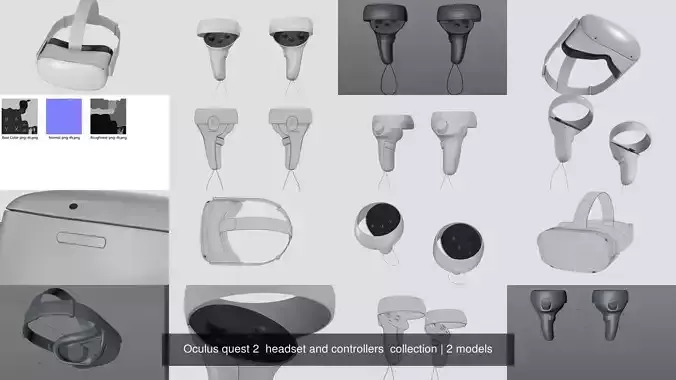 Oculus quest 2  headset and controllers  collection