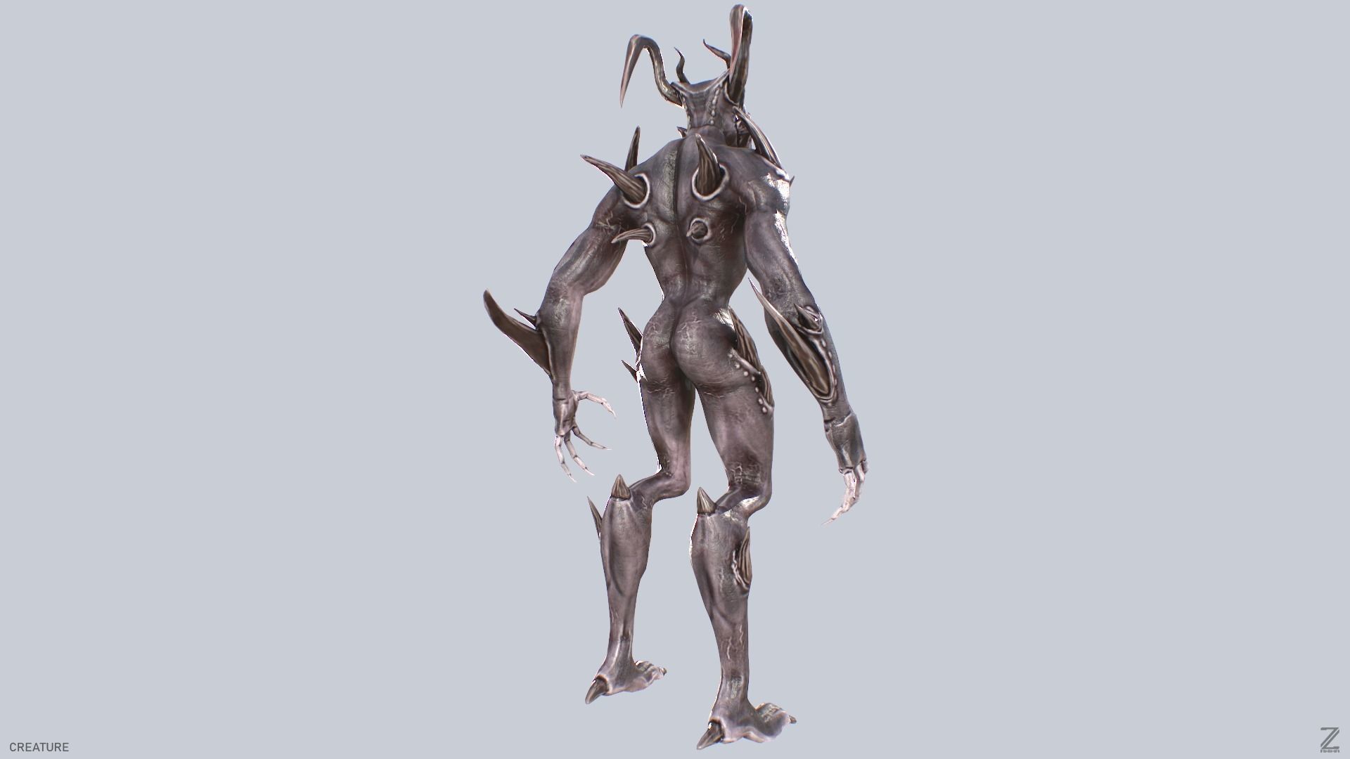 Creature Low-poly 3D model_5