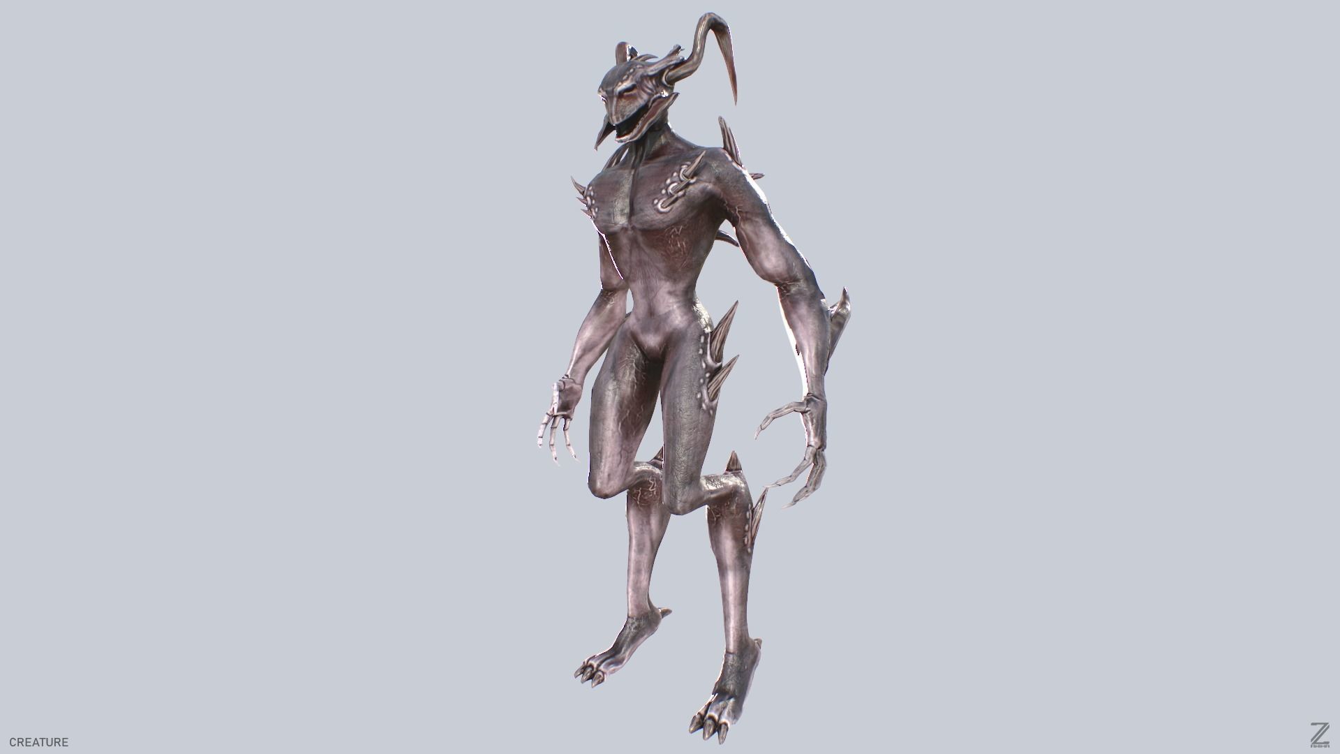 Creature Low-poly 3D model_3