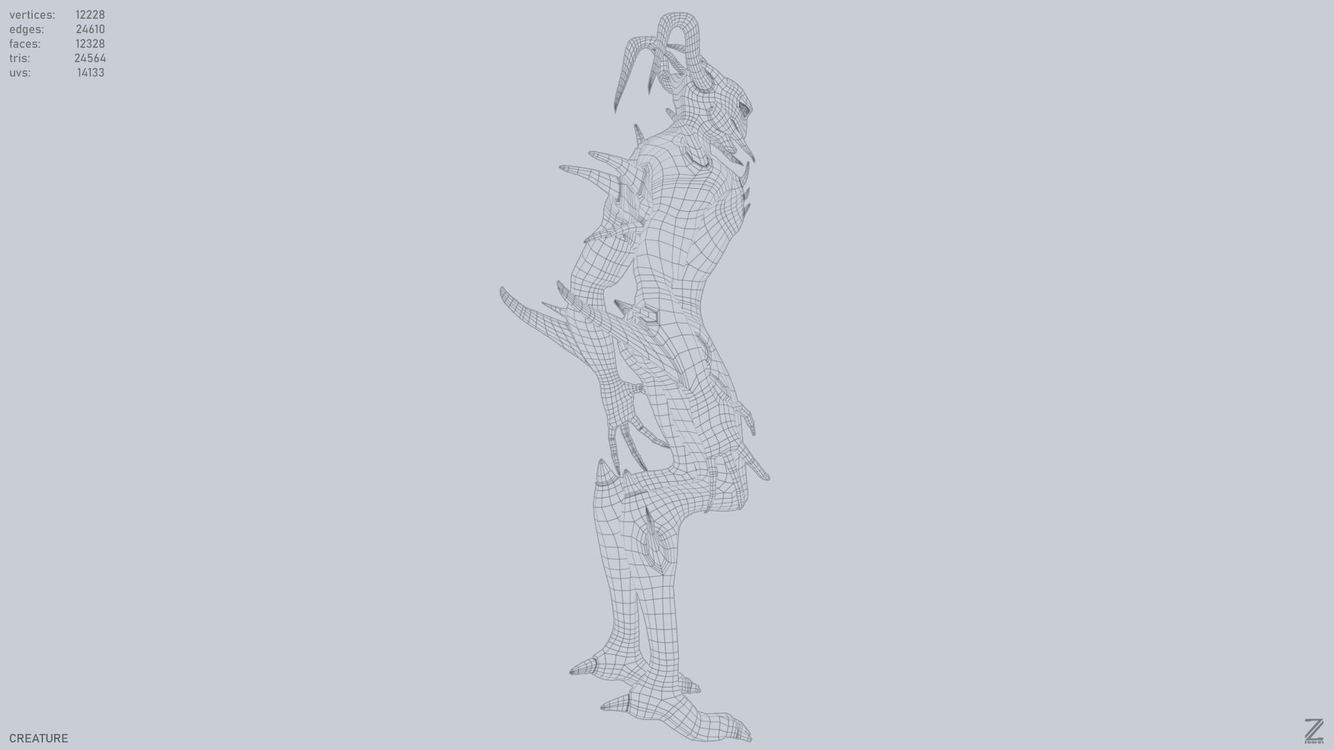 Creature Low-poly 3D model_13