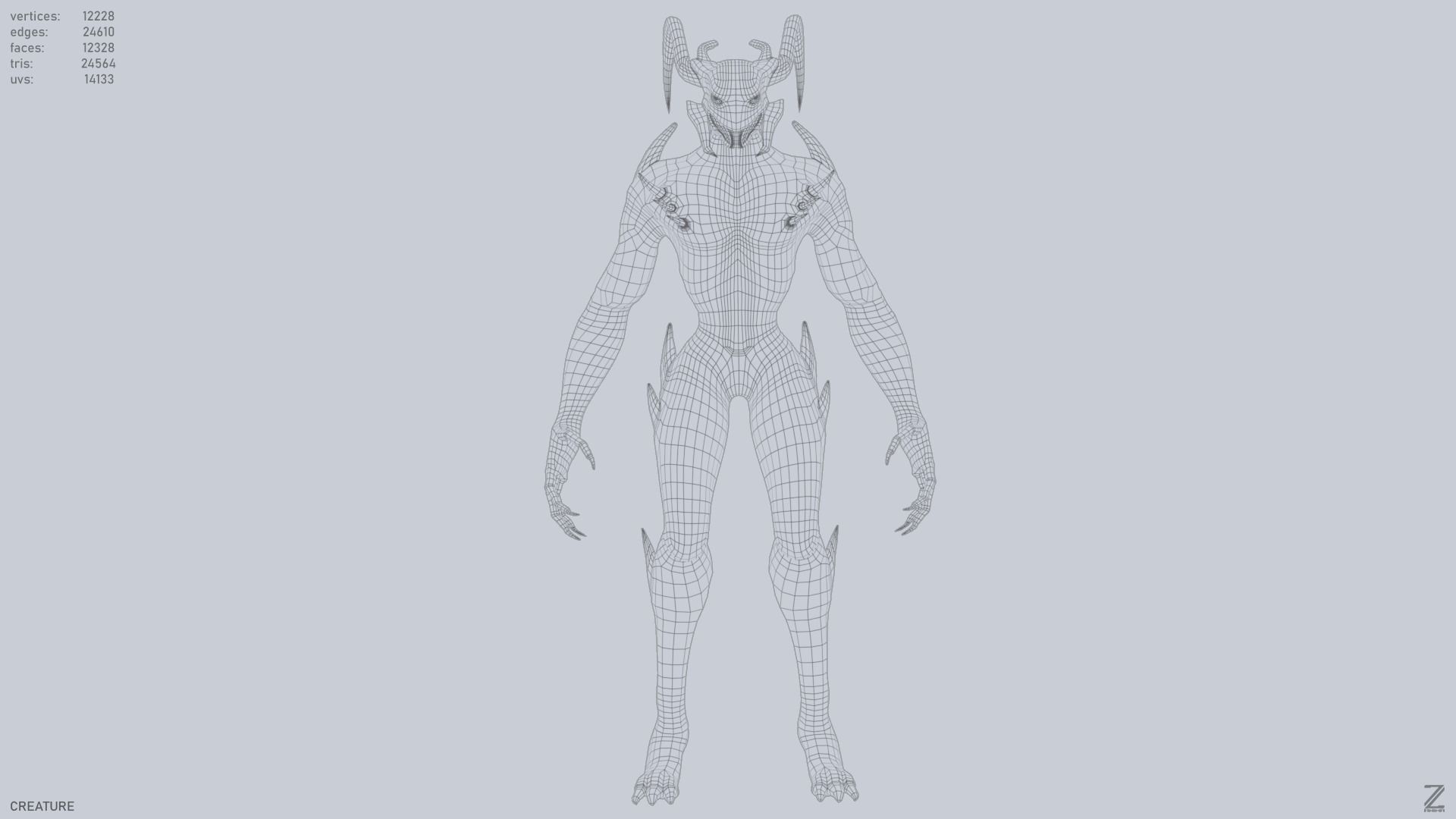 Creature Low-poly 3D model_15
