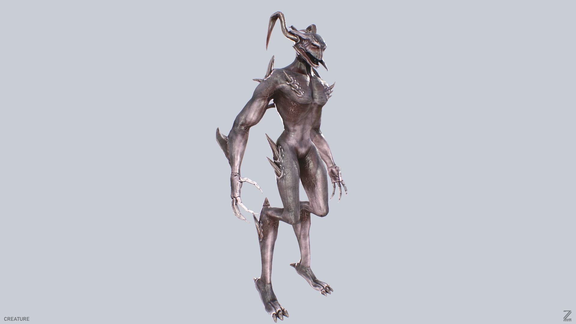 Creature Low-poly 3D model_6