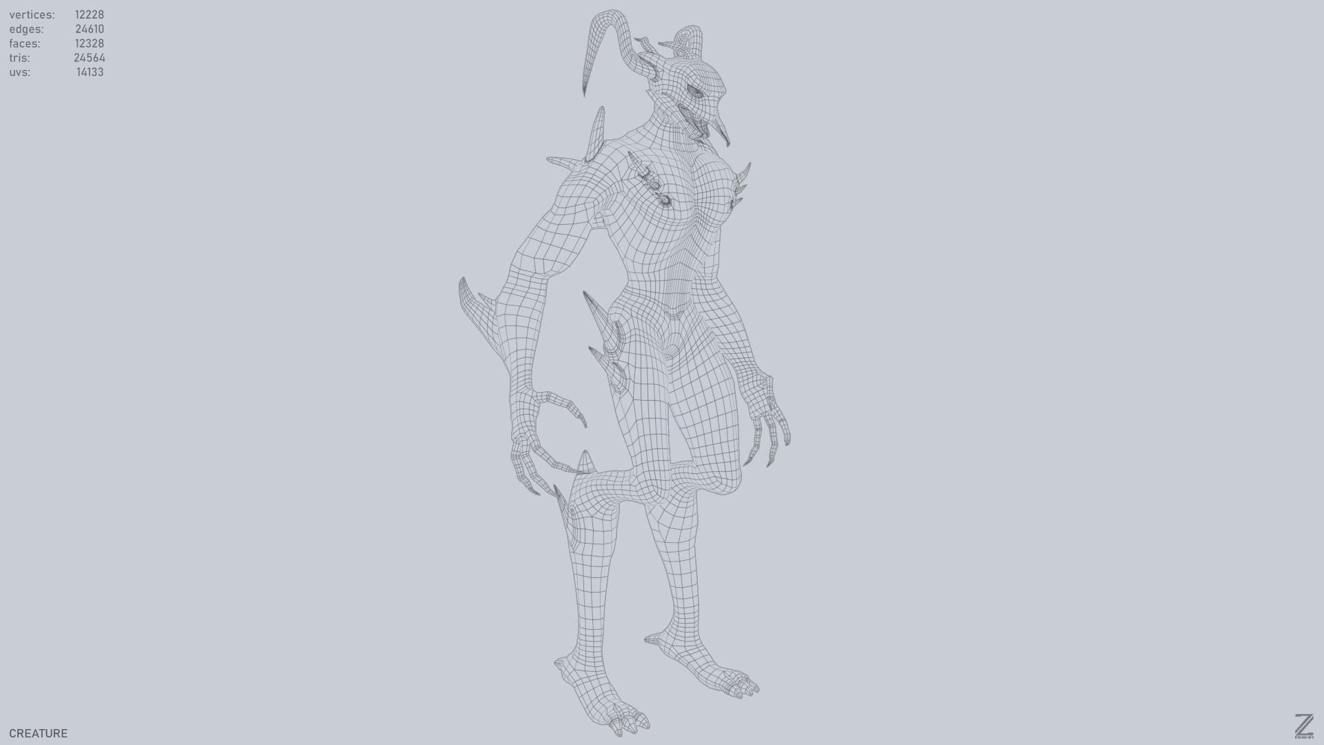 Creature Low-poly 3D model_14