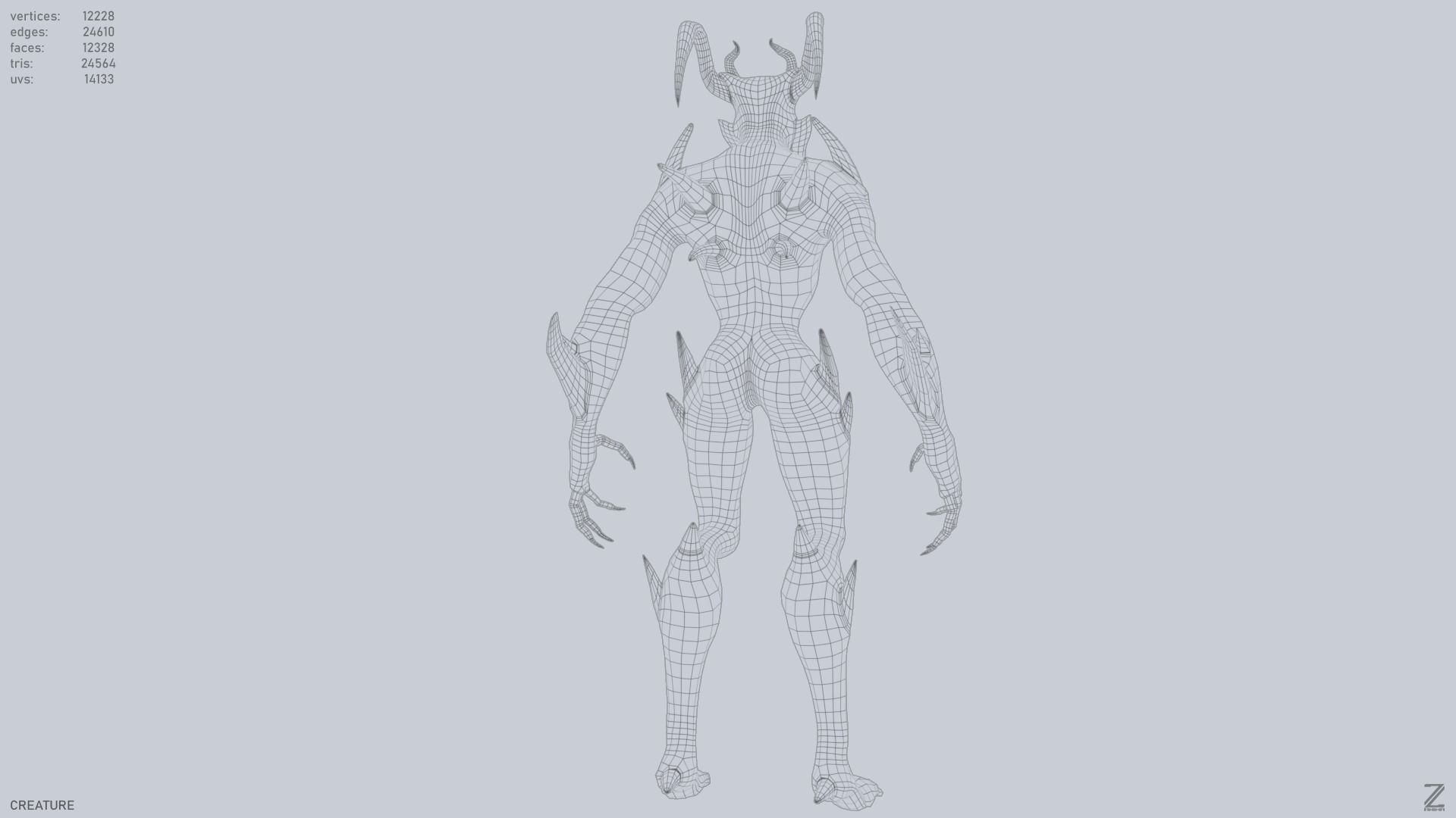 Creature Low-poly 3D model_12