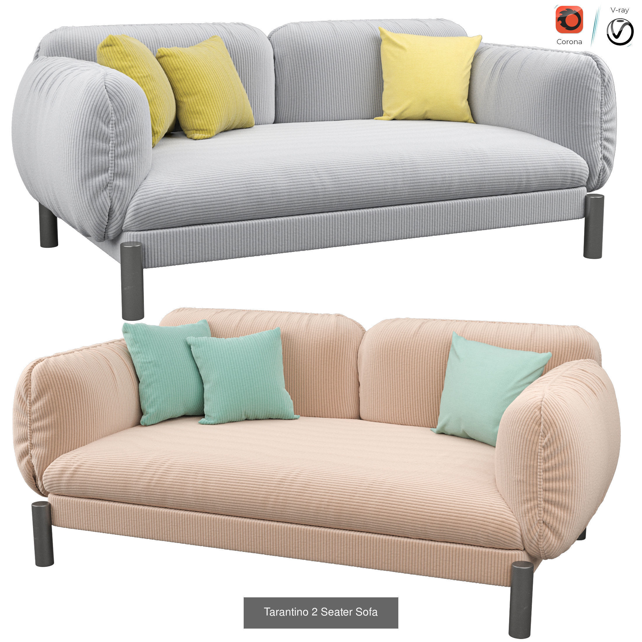 Tarantino Sofa 3D Model Collection_2