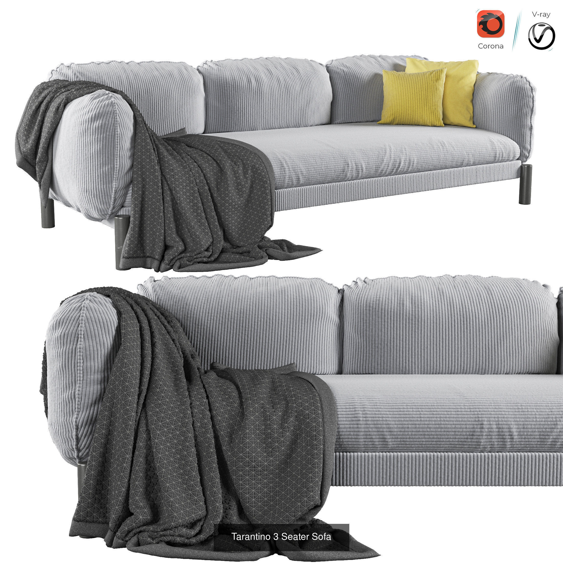 Tarantino Sofa 3D Model Collection_1